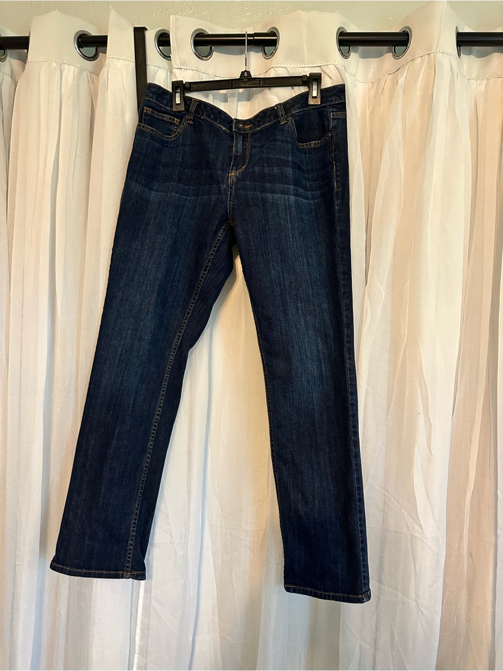 Liz Claiborne Dark Wash Straight Leg Jeans - Picture 3 of 7